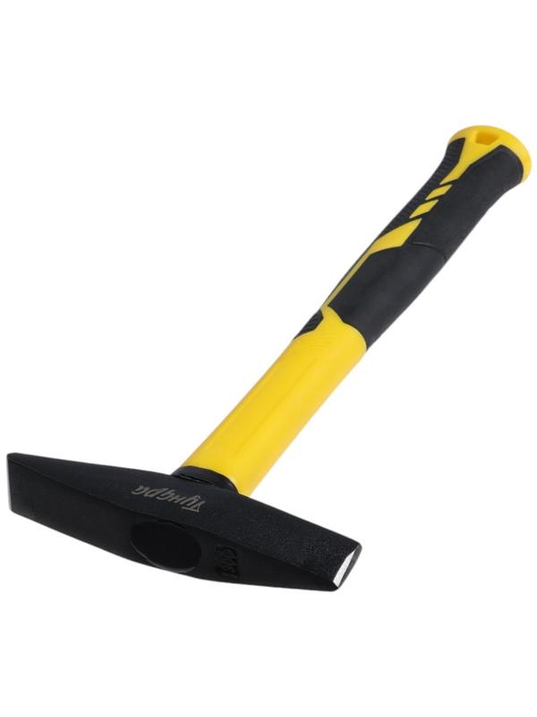 Молоток сварщика ТУНДРА, двухсторонний плоский боек, двухкомпонентная рукоятка, 300 г