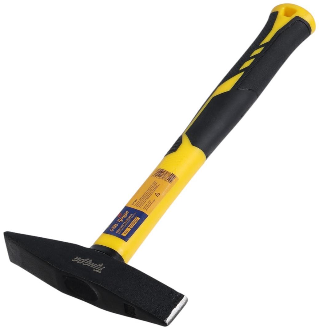 Молоток сварщика ТУНДРА, двухсторонний плоский боек, двухкомпонентная рукоятка, 500 г