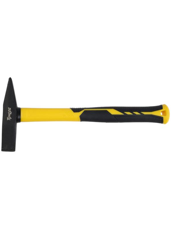 Молоток сварщика ТУНДРА, двухсторонний плоский боек, двухкомпонентная рукоятка, 500 г