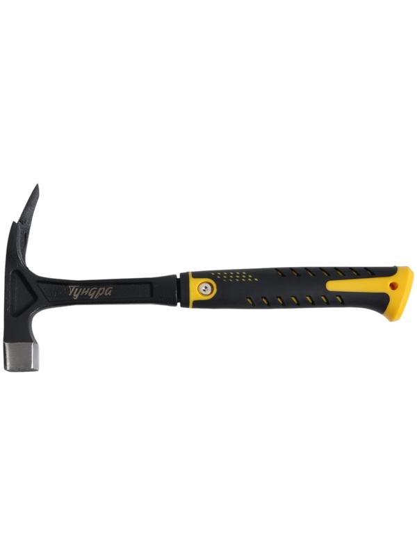 Молоток кровельщика ТУНДА ПРОФИ, цельнокованый, боек с магнитом, 2К рукоятка, 600 г