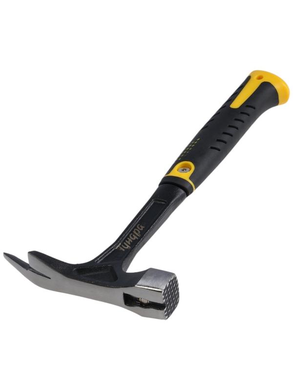 Молоток кровельщика ТУНДА ПРОФИ, цельнокованый, боек с магнитом, 2К рукоятка, 600 г