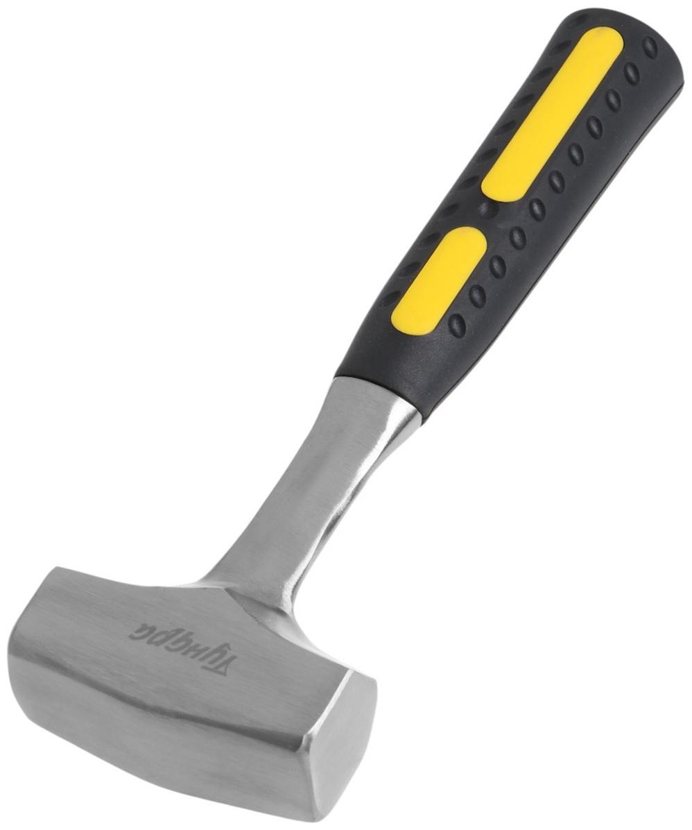 Кувалда ТУНДРА, цельнокованая, квадратный боек, двухкомпонентная рукоятка, 1 кг