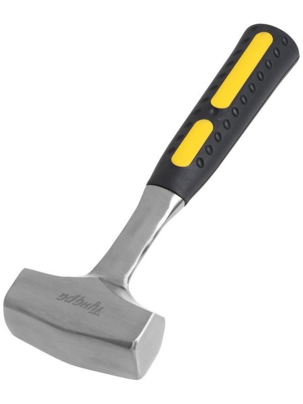 Кувалда ТУНДРА, цельнокованая, квадратный боек, двухкомпонентная рукоятка, 1 кг