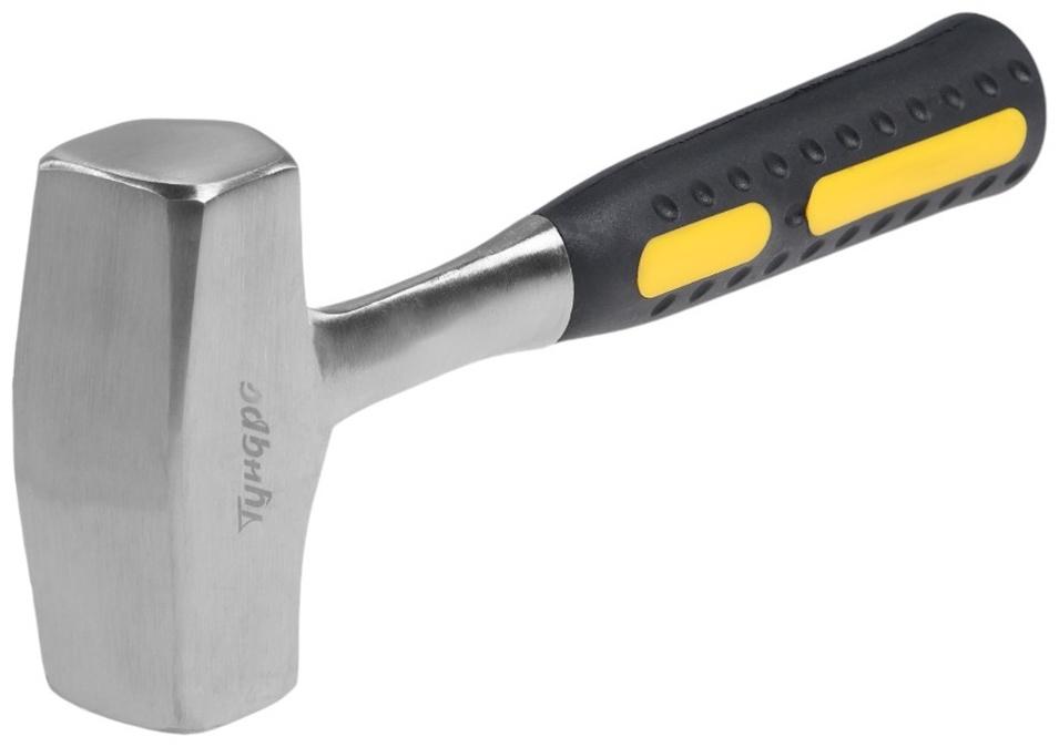 Кувалда ТУНДРА, цельнокованая, квадратный боек, двухкомпонентная рукоятка, 1.5 кг