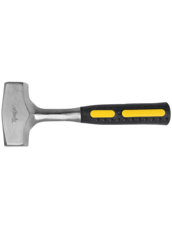 Кувалда ТУНДРА, цельнокованая, квадратный боек, двухкомпонентная рукоятка, 1.5 кг