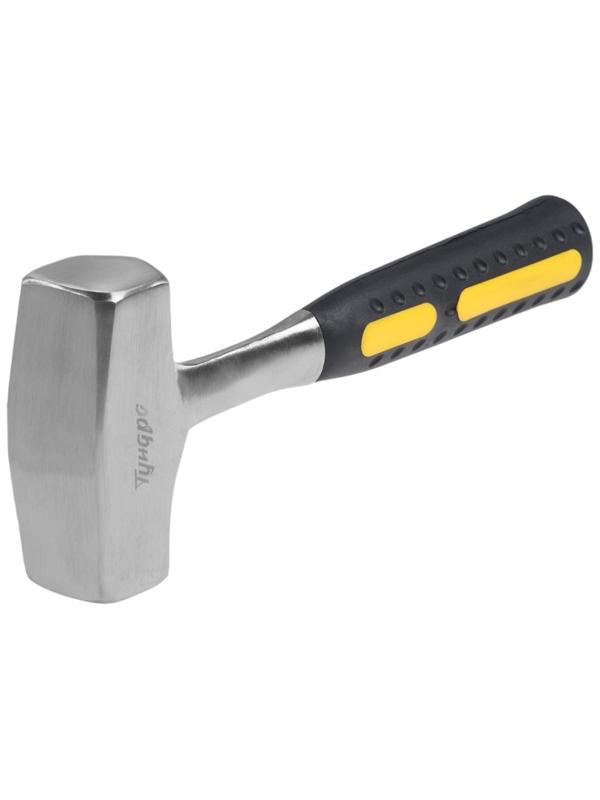 Кувалда ТУНДРА, цельнокованая, квадратный боек, двухкомпонентная рукоятка, 1.5 кг