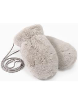 Варежки подросковые MINAKU, пушистые, 20 см, серые