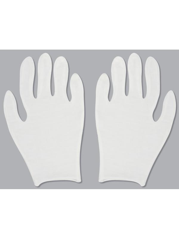 Перчатки хлопковые, набор 12 пар, размер L, белые