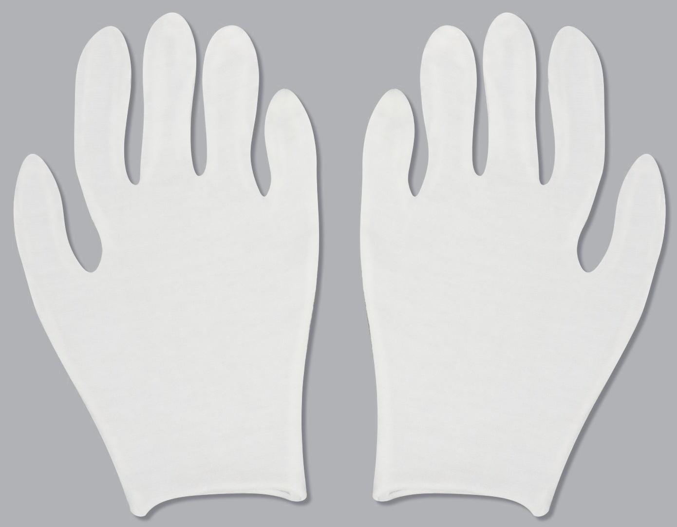 Перчатки хлопковые, набор 12 пар, размер M, белые