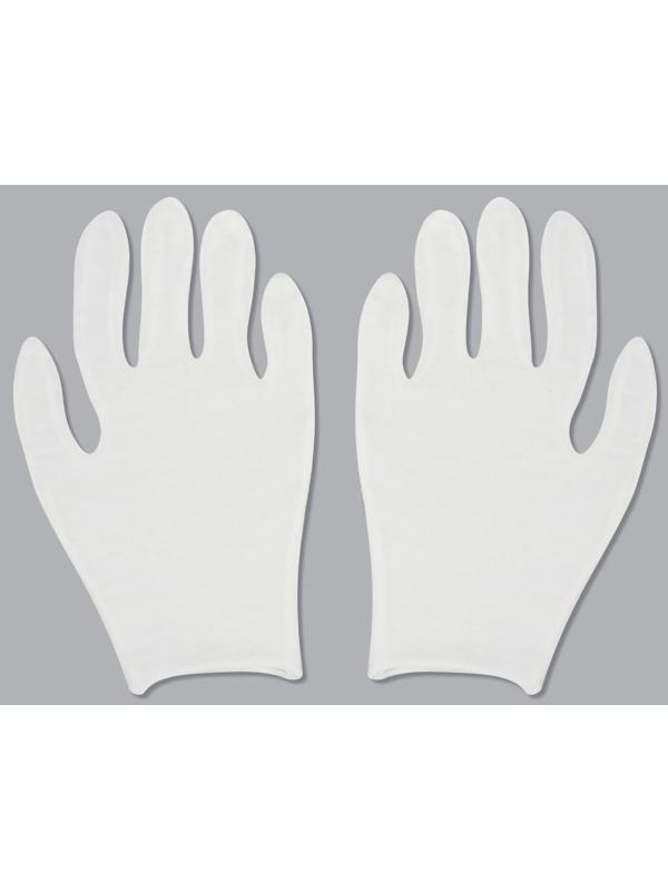 Перчатки хлопковые, набор 12 пар, размер M, белые