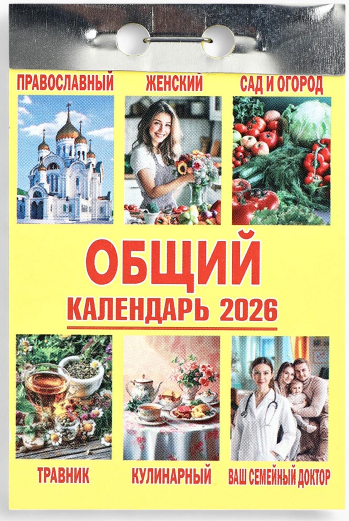 Календарь 2026 отрывной «Общий» 7.7×11.4 см