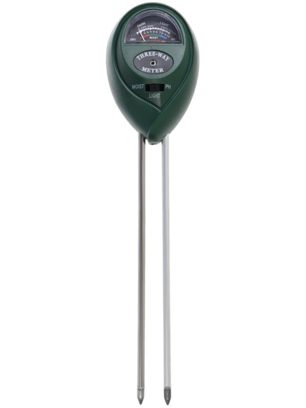 Прибор для измерения, влажность/pH/кислотность/освещенность почвы, зелёный
