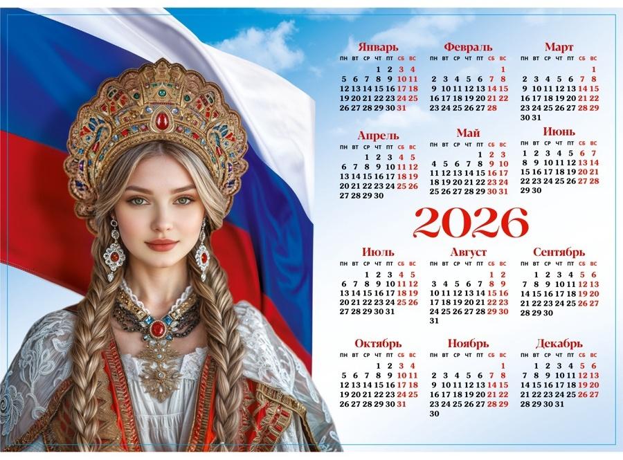 Календарь 2026 «Патриотический», А3
