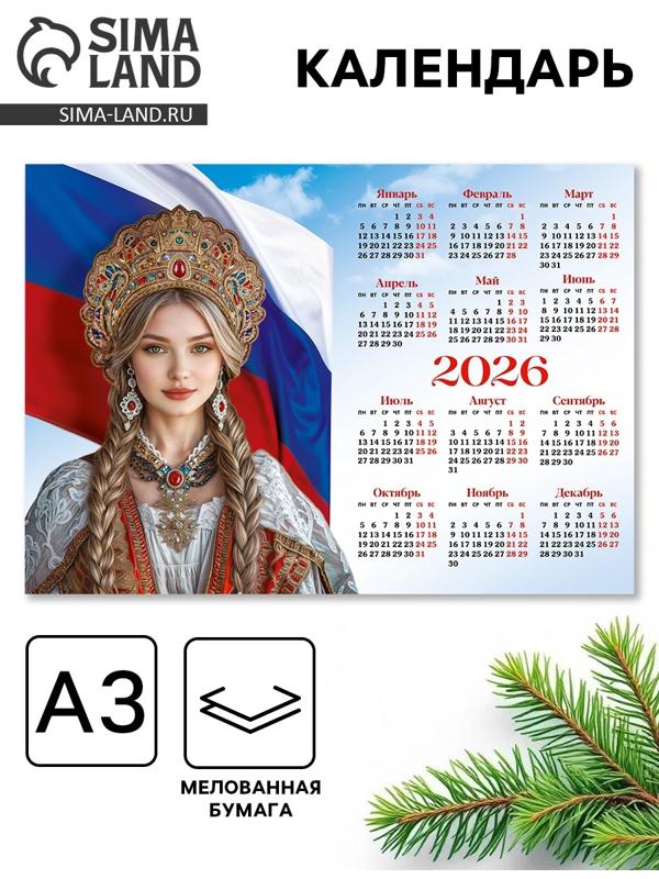 Календарь 2026 «Патриотический», А3