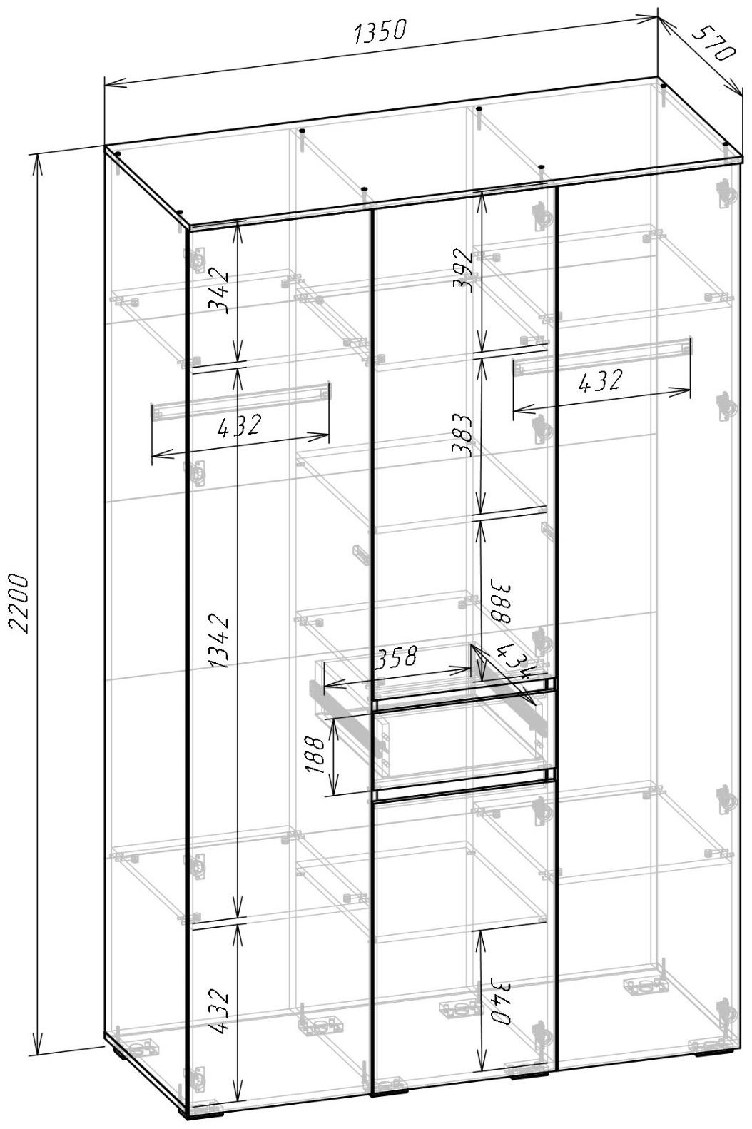 Спальный гарнитур «Лора», комплект 6 предметов, цвет белый