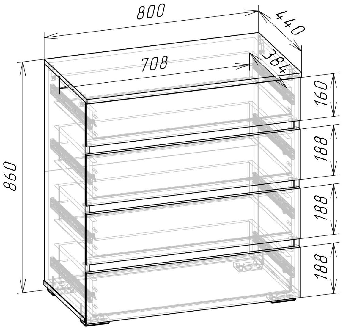 Спальный гарнитур «Лора», комплект 6 предметов, цвет белый
