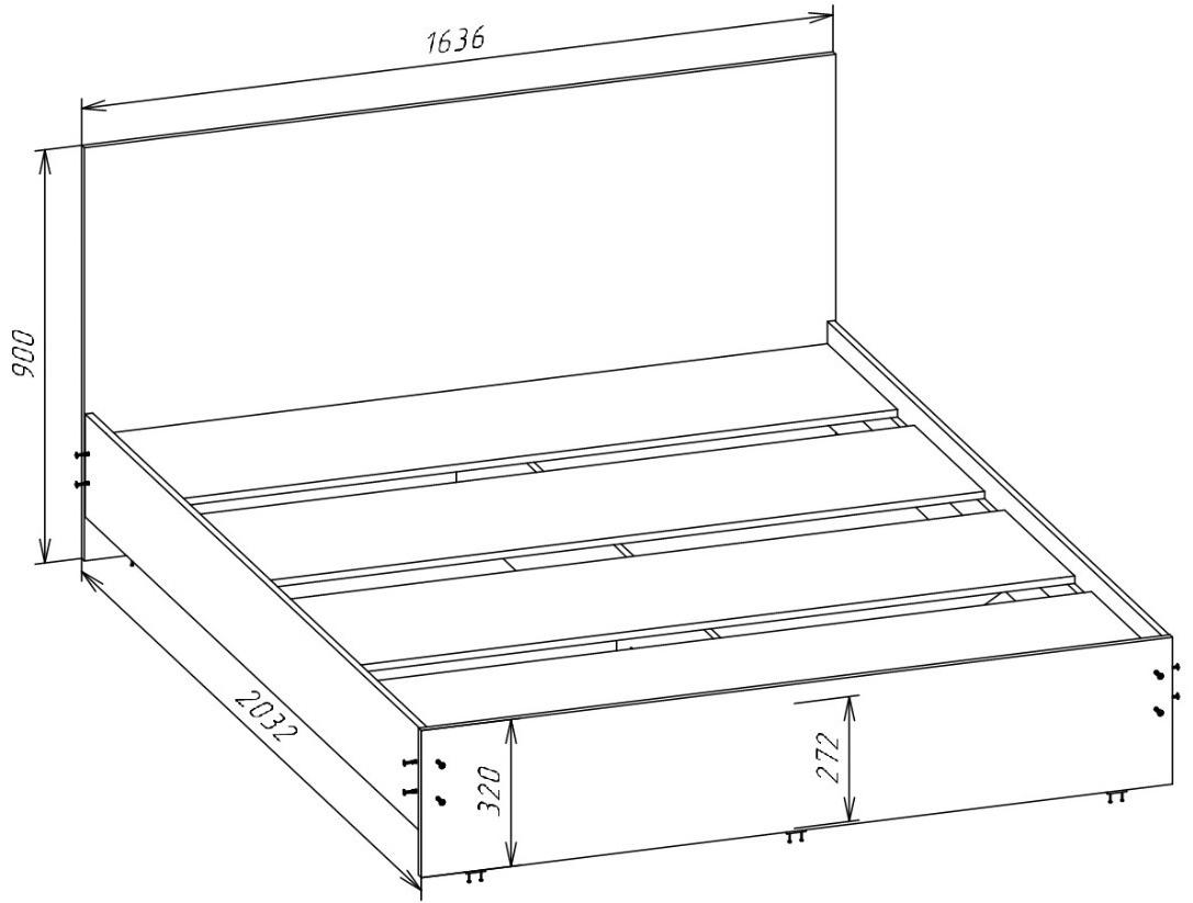 Спальный гарнитур «Лора», комплект 6 предметов, цвет кашемир