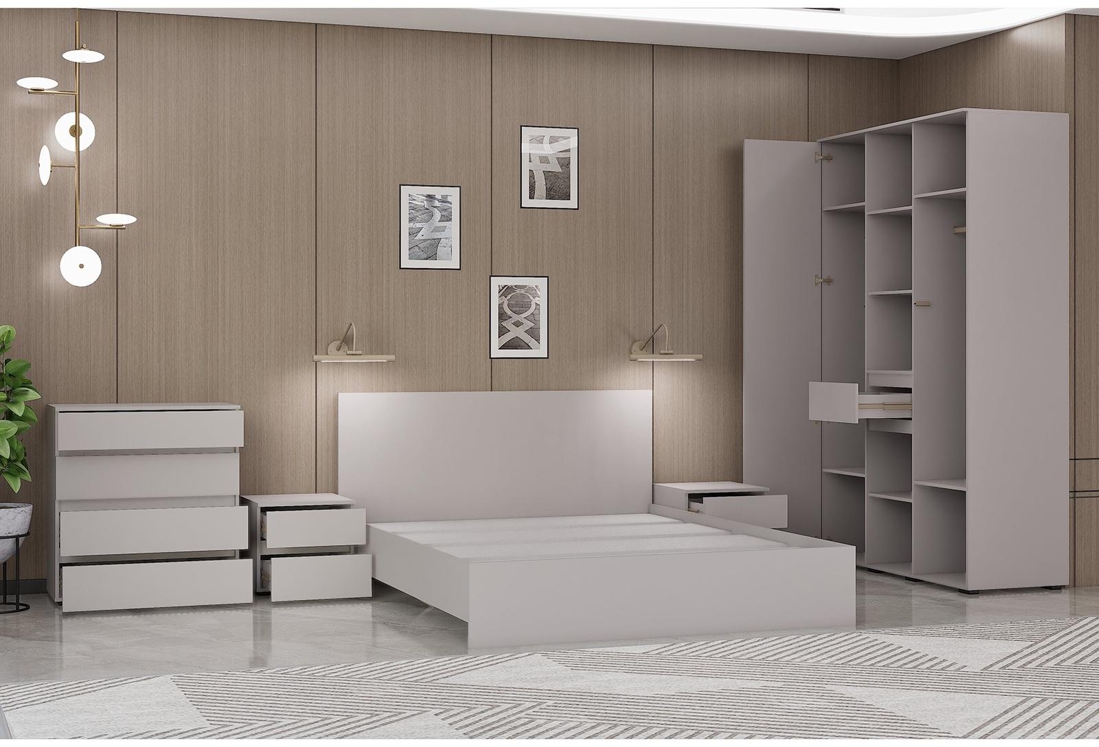 Спальный гарнитур «Лора», комплект 6 предметов, цвет кашемир