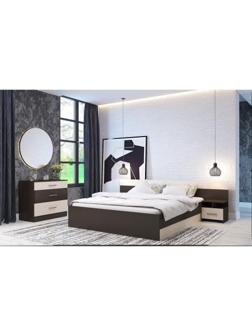 Спальный гарнитур «Леси», комплект 3 предмета, цвет венге/дуб белфорд