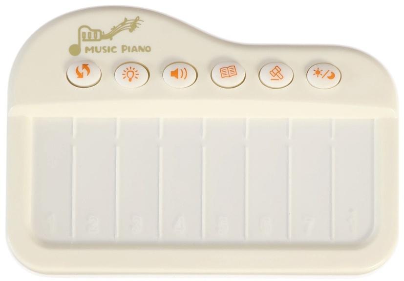 Музыкальное детское сенсорное пианино, звук, свет, белый