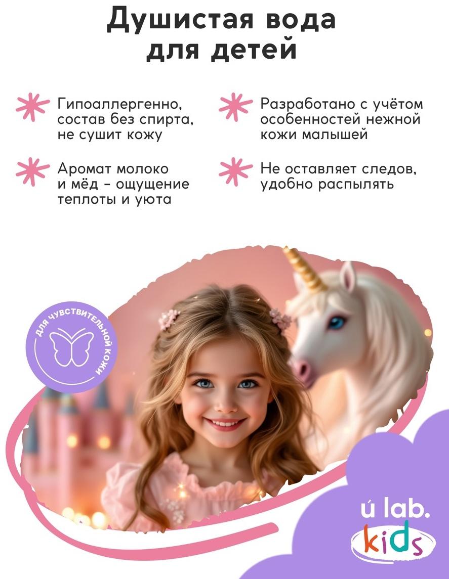 Душистая вода детская «Единороги», 30 мл, аромат молоко и мёд