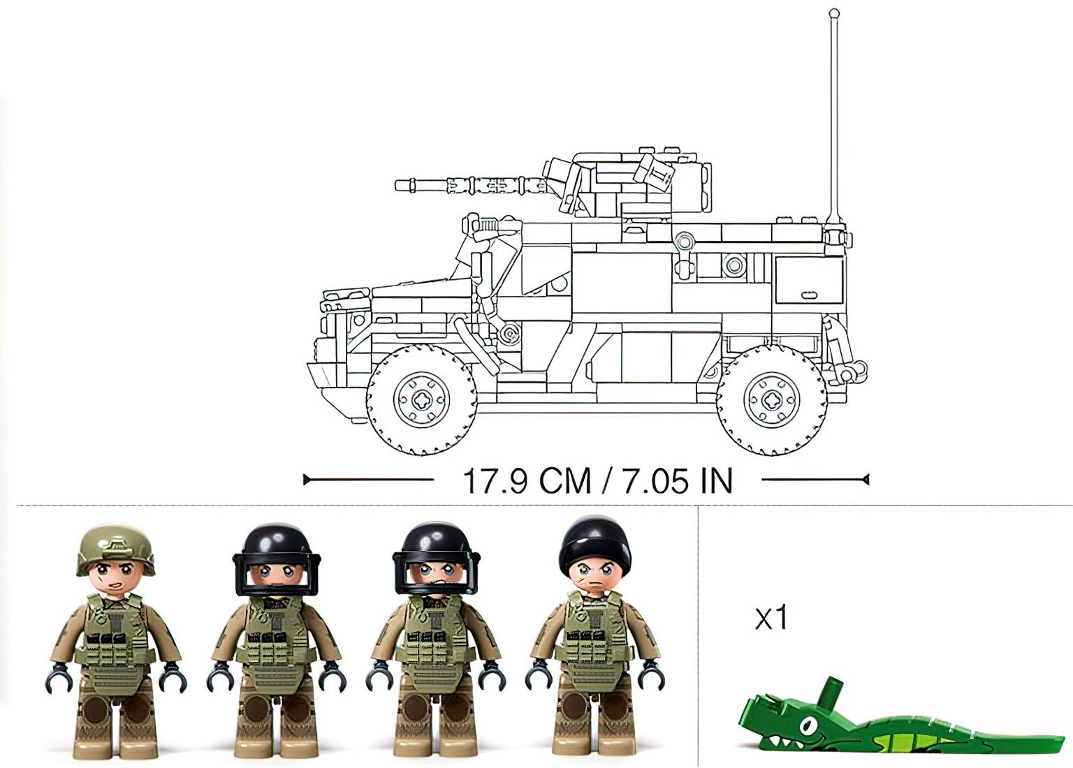Конструктор «Модельки. Боевой транспорт», 519 деталей, с фигурками