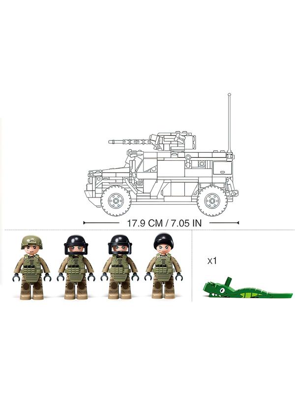 Конструктор «Модельки. Боевой транспорт», 519 деталей, с фигурками