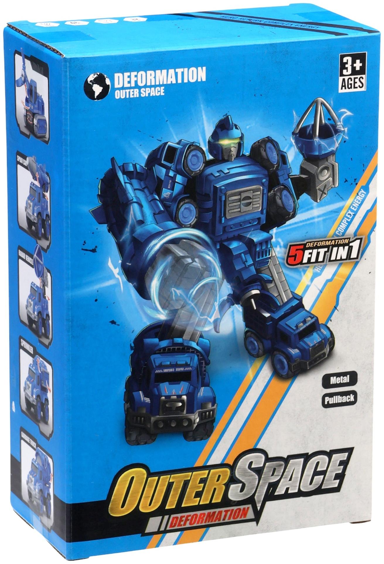 Робот-трансформер «Космобот», собирается из 5 машинок, подвижные детали
