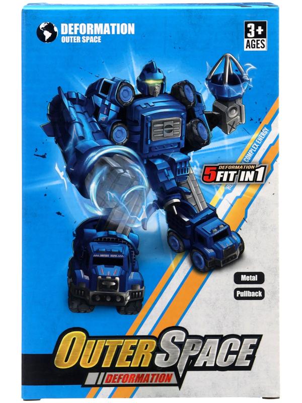 Робот-трансформер «Космобот», собирается из 5 машинок, подвижные детали