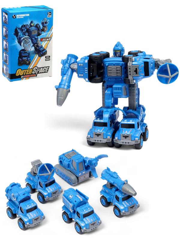 Робот-трансформер «Космобот», собирается из 5 машинок, подвижные детали