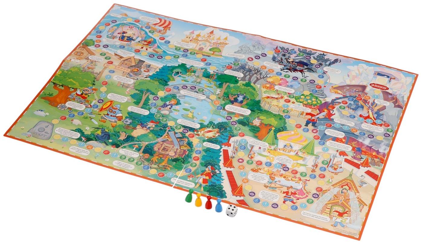 Настольная игра - ходилка с карточками «Любимые сказки», 2-4 игрока, от 6 лет