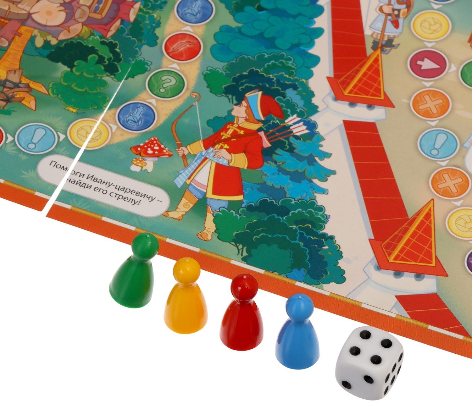 Настольная игра - ходилка с карточками «Любимые сказки», 2-4 игрока, от 6 лет