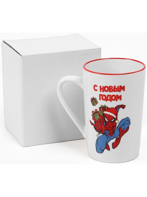 Кружка керамическая новогодняя, 385 мл, Человек-паук