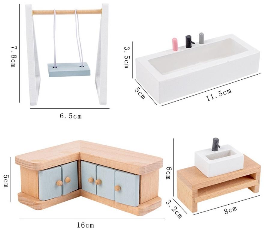 Кукольный домик с мебелью