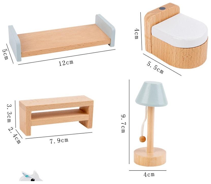 Кукольный домик с мебелью