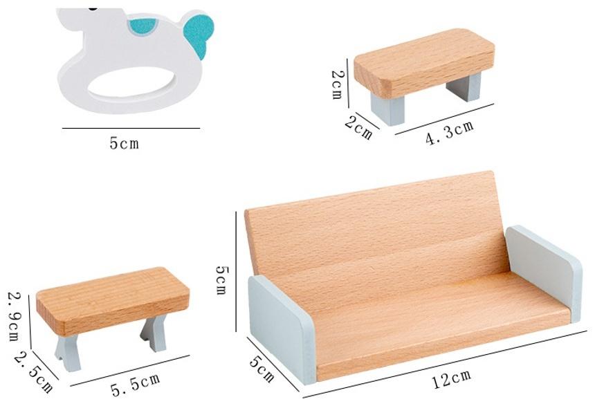 Кукольный домик с мебелью