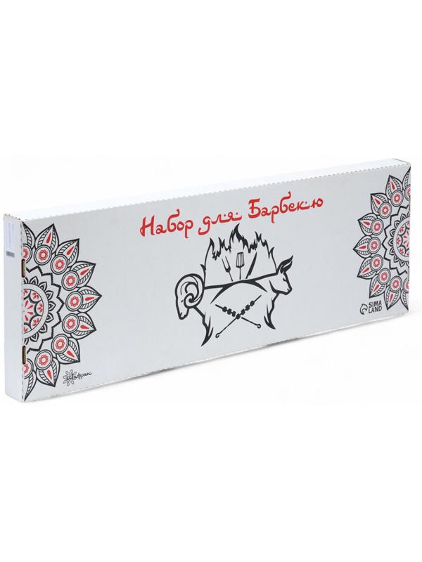 Коробка для набора барбекю, 77.5×27.5×6 см, картонная, прямоугольная