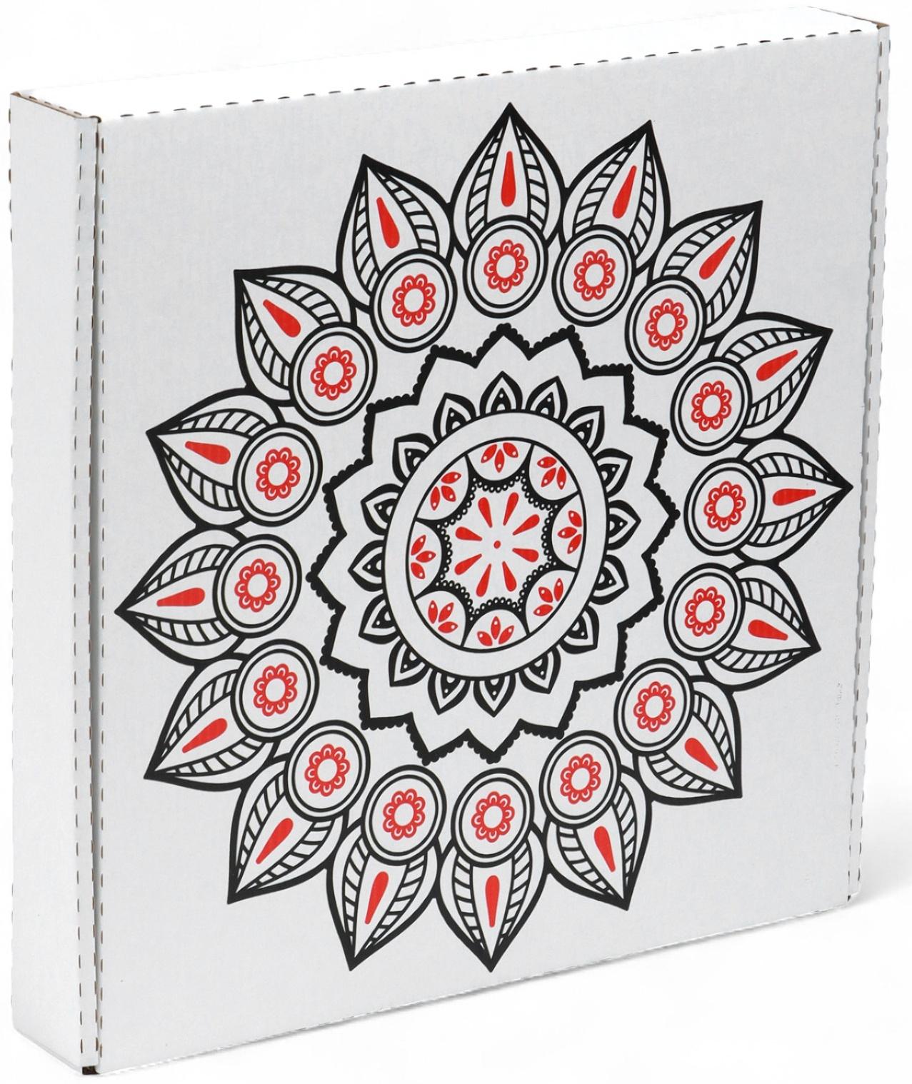 Коробка для набора барбекю, 32.5×33.5×5 см, картонная, квадратная