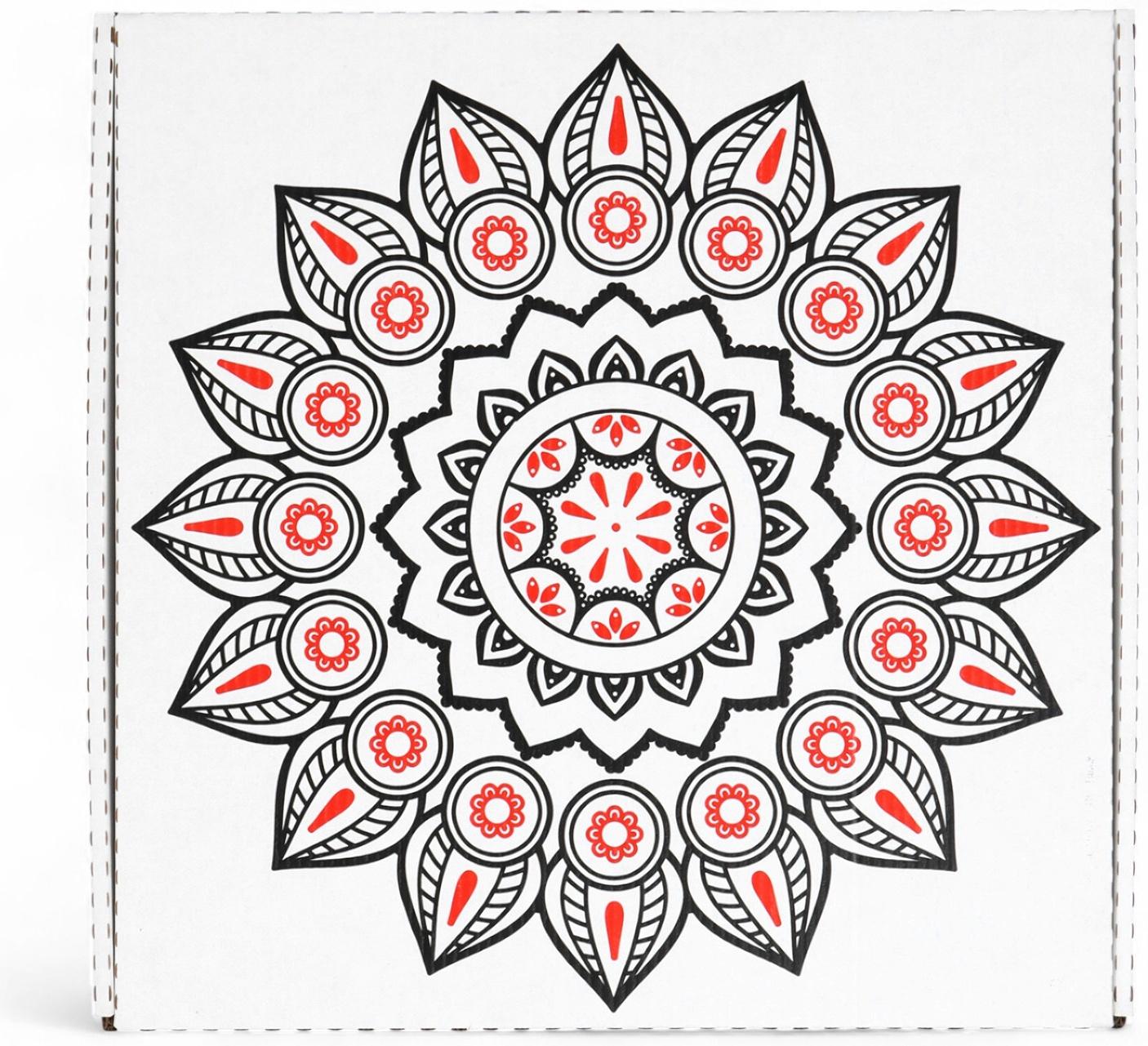 Коробка для набора барбекю, 32.5×33.5×5 см, картонная, квадратная