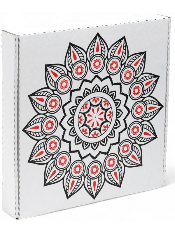 Коробка для набора барбекю, 32.5×33.5×5 см, картонная, квадратная