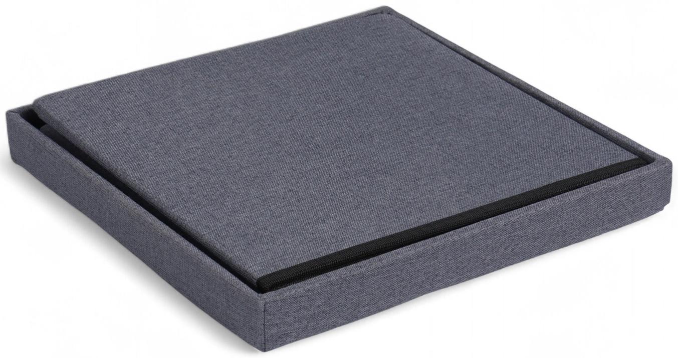 Пуф – короб складной «Клик Мебель», с ящиком, 380×380×380 мм, рогожка, цвет серый