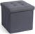 Пуф – короб складной «Клик Мебель», с ящиком, 380×380×380 мм, рогожка, цвет серый