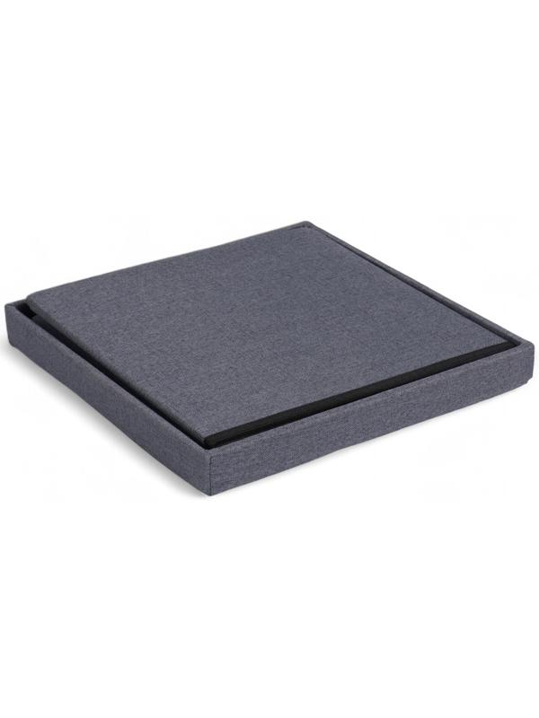 Пуф – короб складной «Клик Мебель», с ящиком, 380×380×380 мм, рогожка, цвет серый