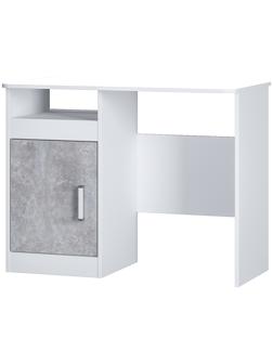 Стол письменный «Паскаль», 970×753×500 мм, цвет белый/цемент светлый