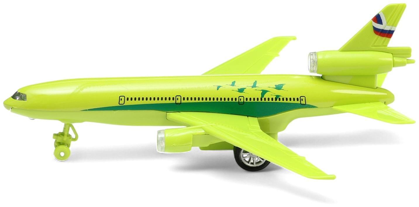 Самолёт металлический «Авиалайнер», инерция, свет, звук