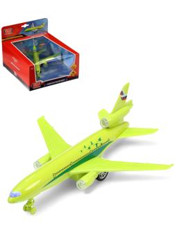 Самолёт металлический «Авиалайнер», инерция, свет, звук