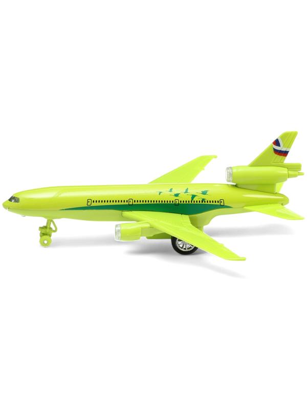 Самолёт металлический «Авиалайнер», инерция, свет, звук