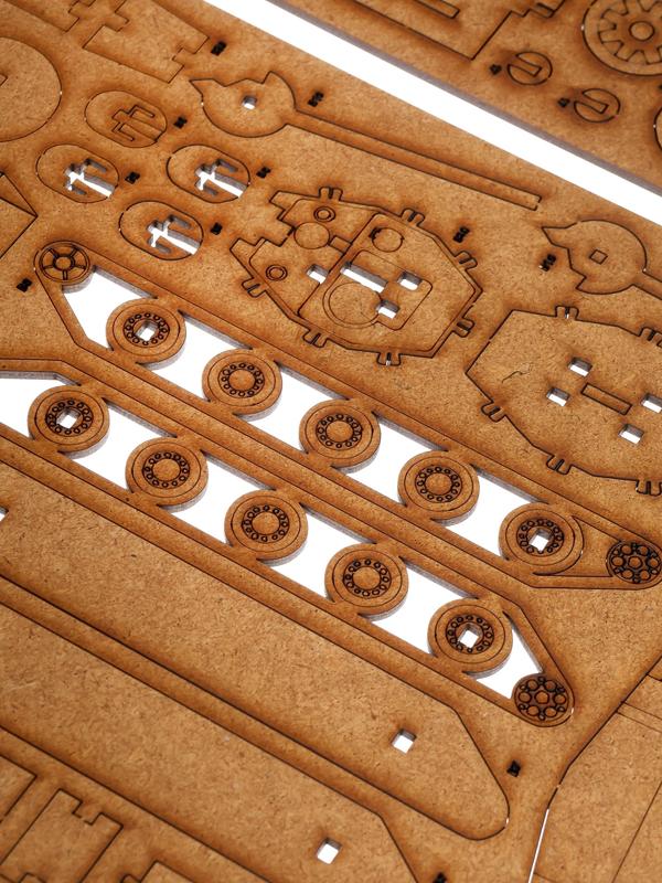 Конструктор 3D модель «Военный транспорт», 91 деталь, деревянный