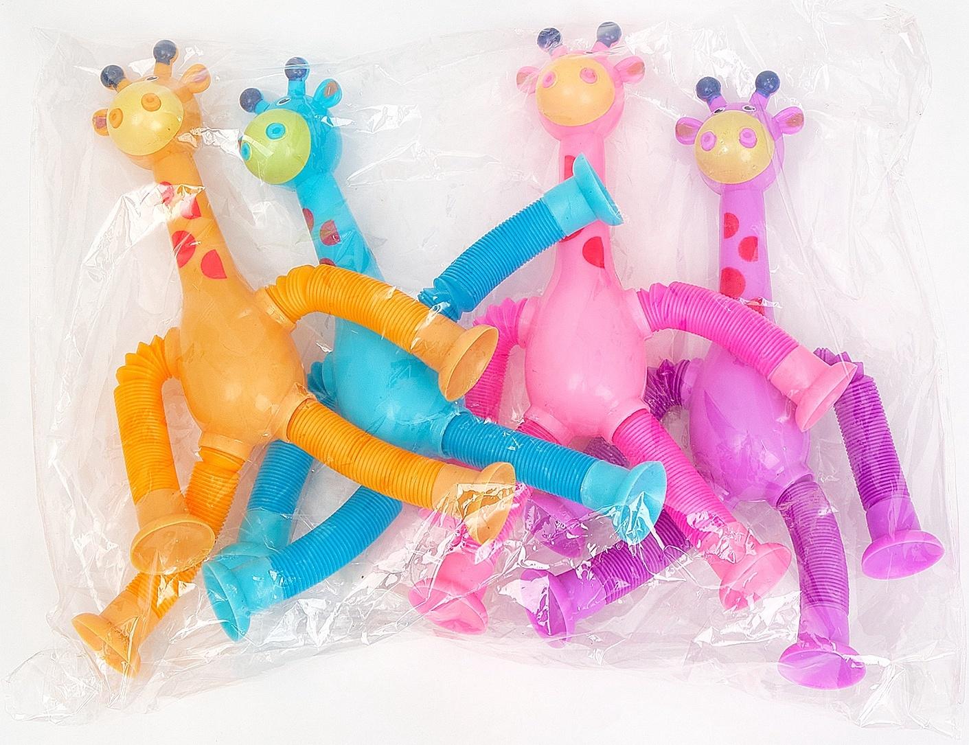 Антистресс - игрушка Pop Tubes «Жирафики», набор 4 шт.