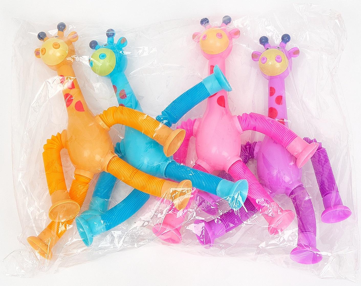 Антистресс - игрушка Pop Tubes «Жирафики», набор 4 шт.